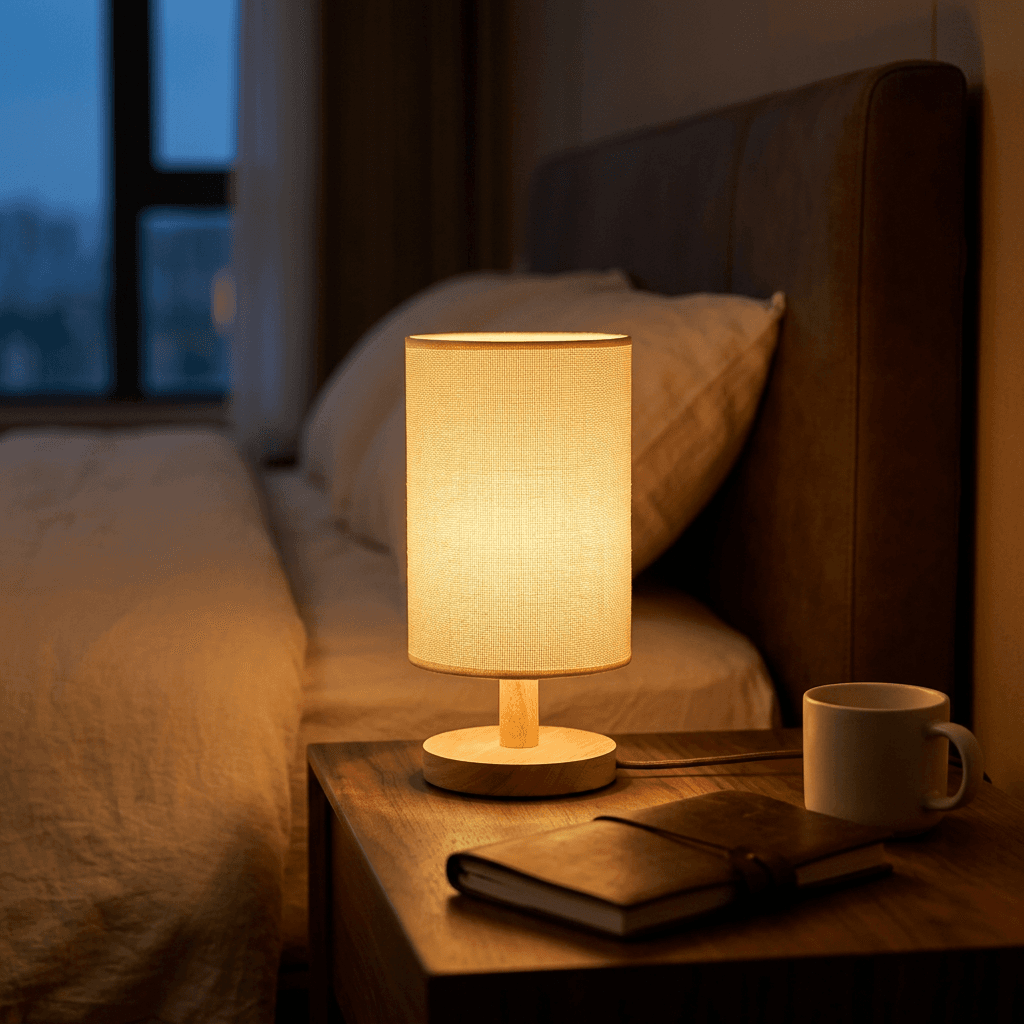 Tela — Linen & Oak Table Lamp
